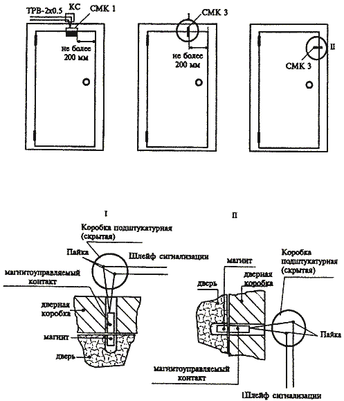 Монтаж магнитоконтактного извещателя. Магнитоконтактный Извещатель схема. Схема магнитоконтактного извещателя на двери.