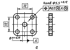Допуск на расположение отверстий на чертеже