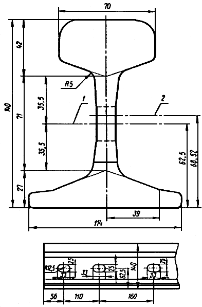 Рельс р43 чертеж